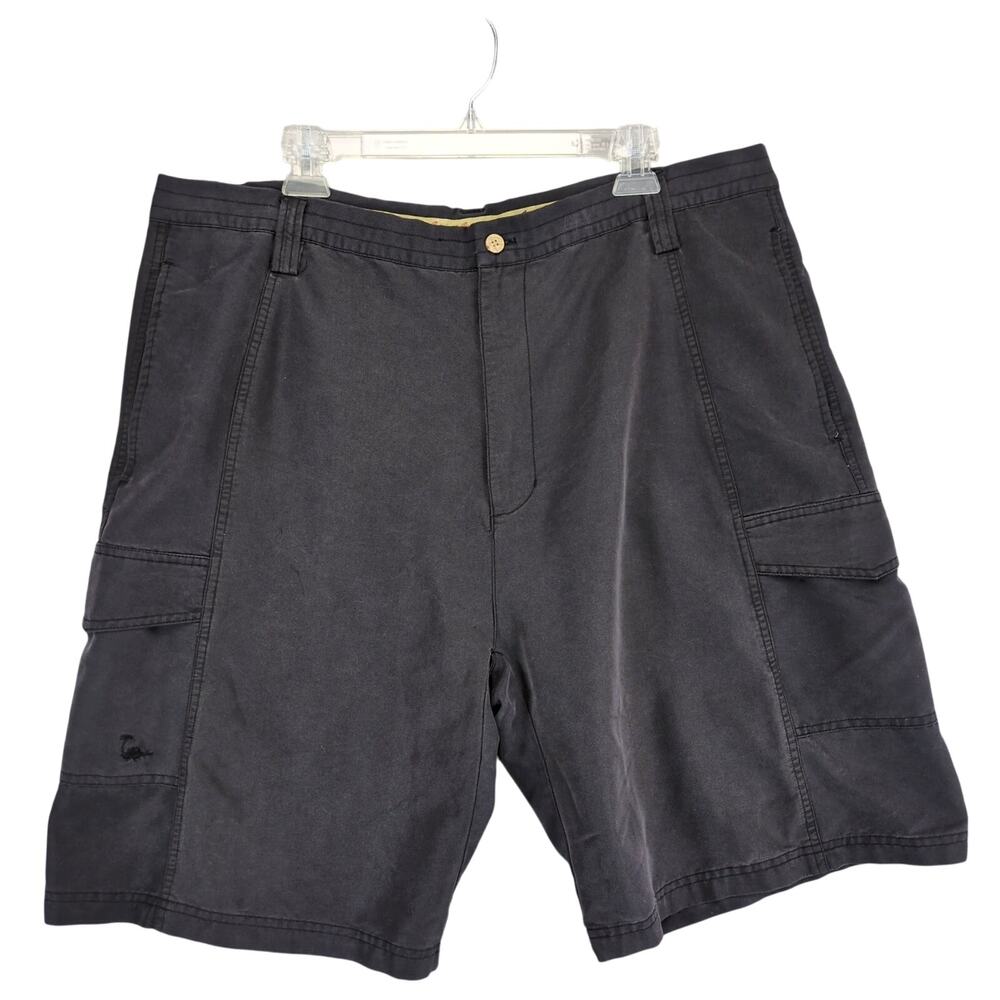 Joe Marlin Original Outfitters Men's 40 Black Cargo Shorts, Beachy Rayon Coastal